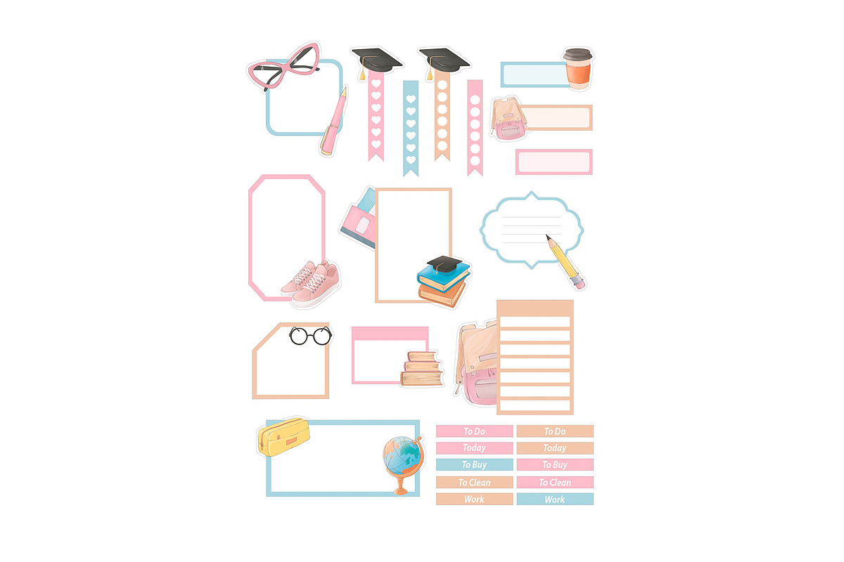 Erin Condren layouts stickers, a Design Template by DigitalDesignAI (Photo 6 of 10)
