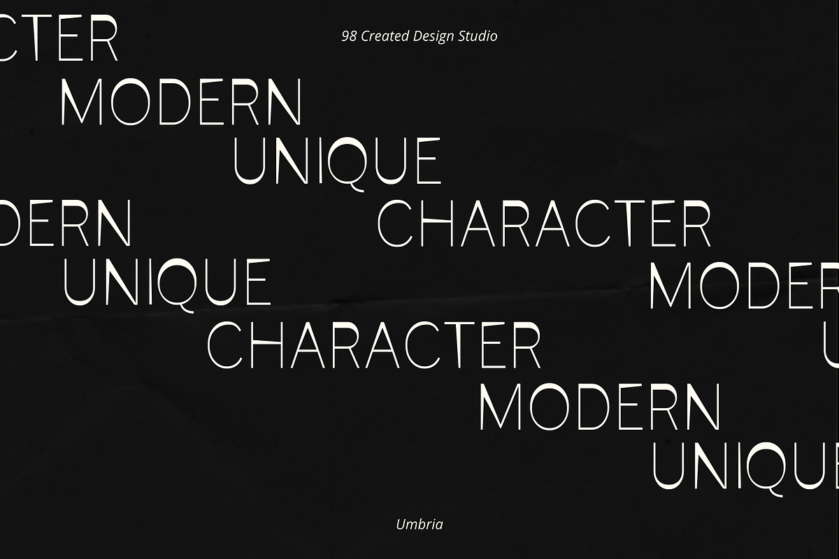 UMBRIA Modern & Distinctive Font, a Sans Serif Font by 98 Created (Photo 6 of 7)