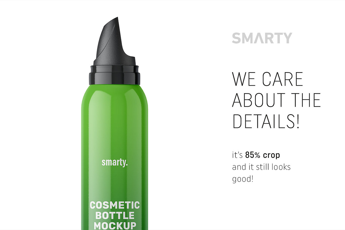 Glossy cosmetic bottle mockup, a Packaging Mockup by Smarty Mockups (Photo 4 of 5)