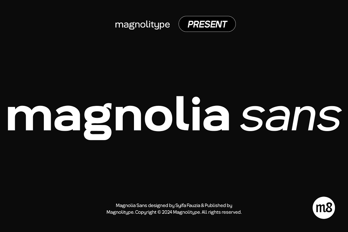 Magnolia Sans Geometric Font Family, a Sans Serif Font by Magnolitype (Photo 1 of 6)