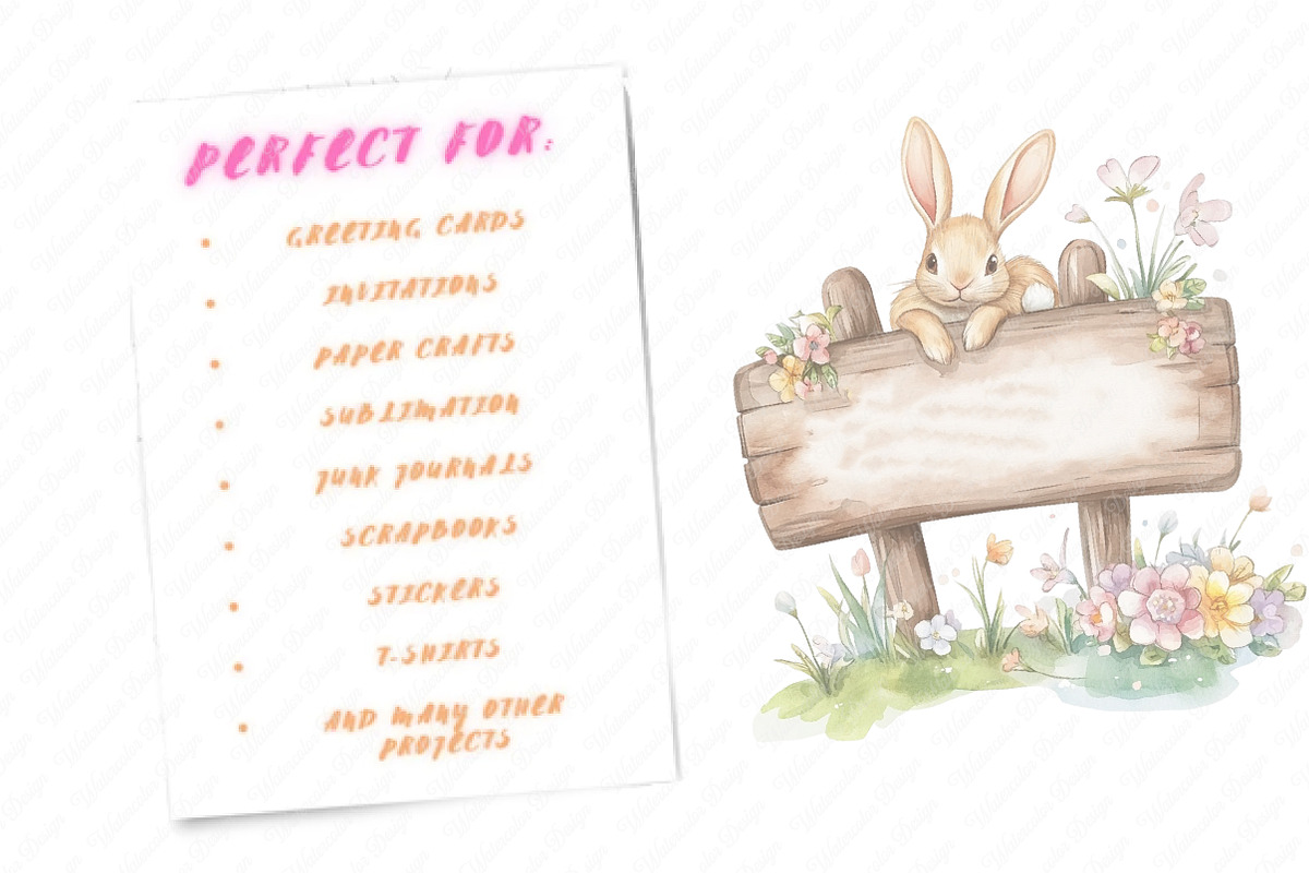 Spring Wooden Signs Clipart, an Illustration by Watercolor design (Photo 11 of 12)