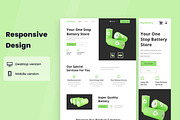 Battery Store Web Design, a Wireframe Template by INSPR STD (Thumbnail 2 of 6)