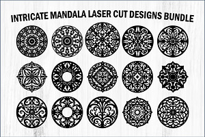 Intricate Mandala Laser Cut Designs, an Object Graphic by abu67222