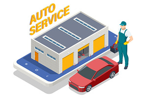 Isometric vector illustration of an, a Transportation Illustration by Golden Sikorka