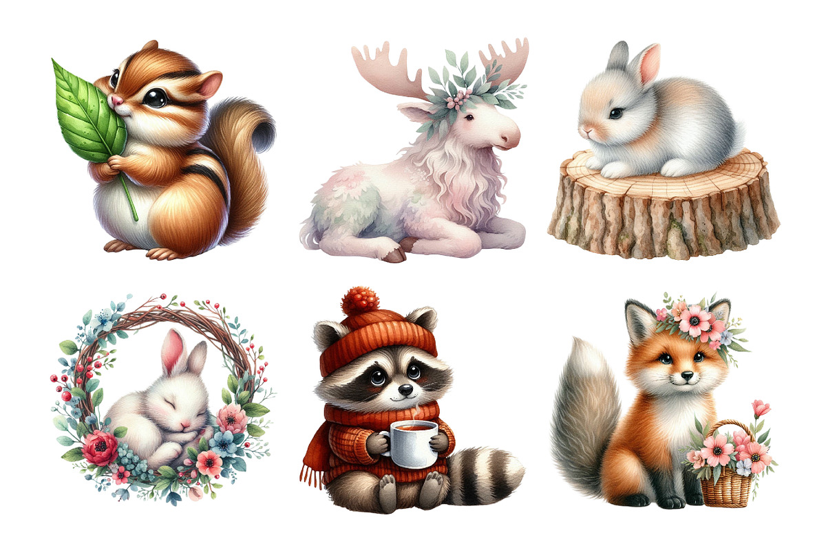 Sweet Boho Woodland Creatures Animal, an Illustration by Daily.Designs (Photo 5 of 5)