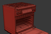 30 inch gas range cooker, a Furniture 3D Model by kjpargeterimages (Thumbnail 11 of 15)