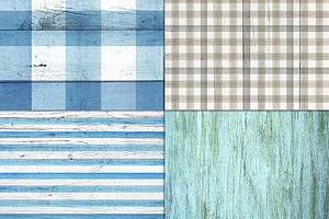 Country Wedding Wood Texture Plaid