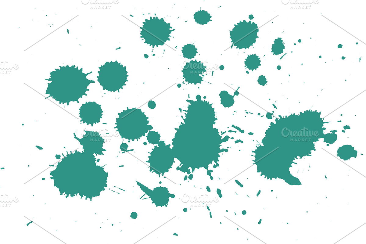 12 Color Splatter Photoshop brushes, a Brush Add-On by PeoGeo Creative (Photo 10 of 15)