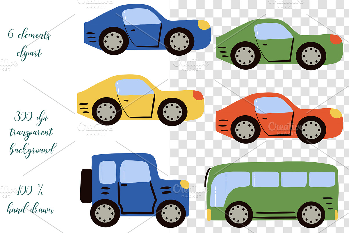 Kids Cars, Dots Seamless Pattern Set, a Pattern Graphic by Oksana Dovhopol Art (Photo 9 of 15)