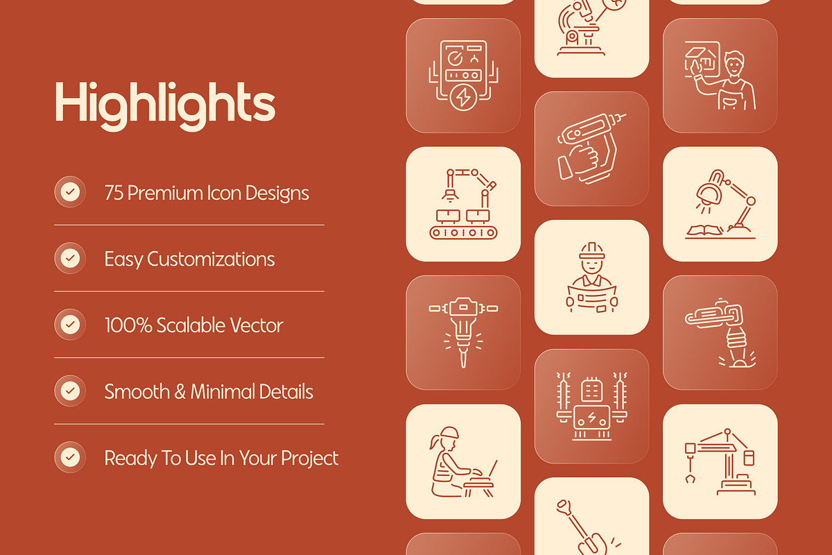 Animated Engineering Icon Set, an Outline Icon by Prosymbols (Photo 2 of 5)