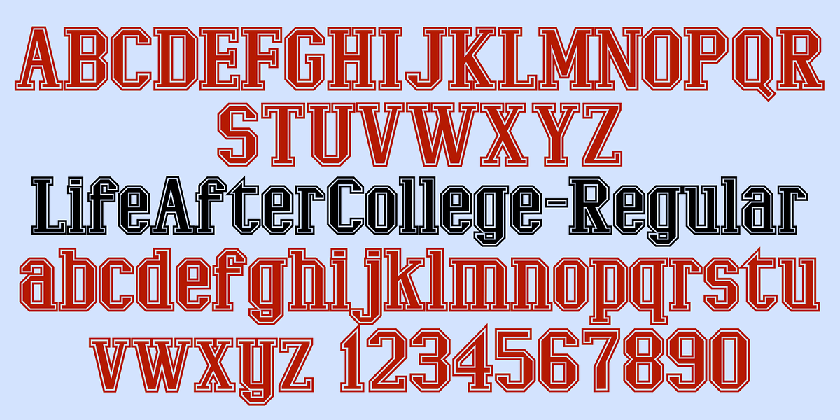 LifeAfterCollege, a Slab Serif Font by Ingrimayne Type (Photo 3 of 8)