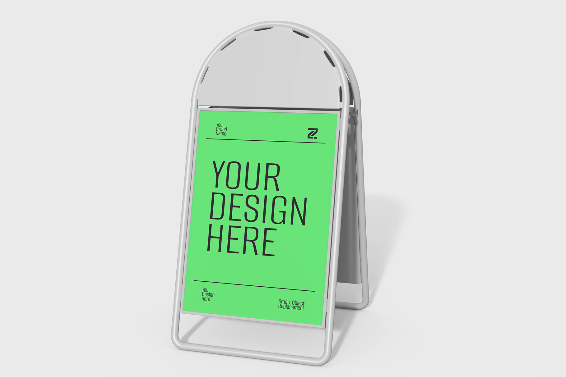 Street A-Frame Sign Mockup Template