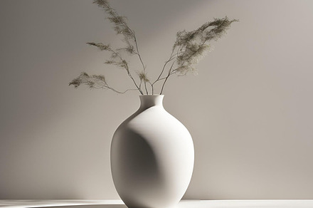 White background elegant vase, an Architecture Photo by ComfortQ