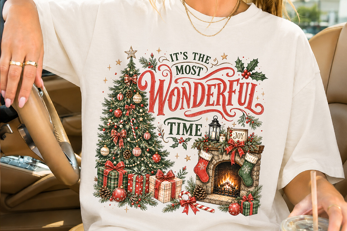 Most Wonderful Time Christmas PNG, a Seasonal Illustration by Creative Art (Photo 2 of 3)