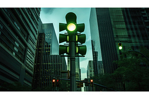 go traffic light green ai generated, a Transportation Photo by pikepicture