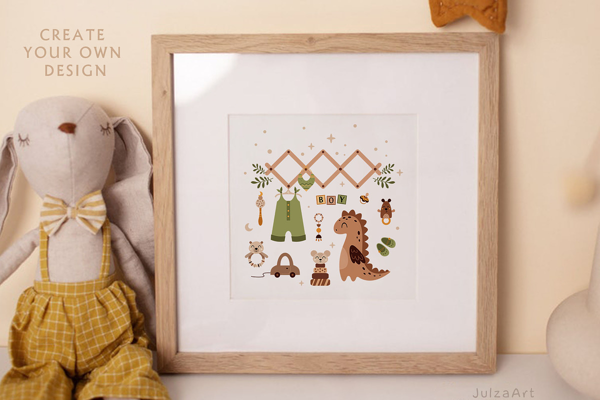 Newborn Baby Boy Clipart, an Object Illustration by JulzaArt (Photo 6 of 7)