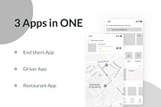 Foodo - Delivery Design Wireframe, a Wireframe Template by Capi Product (Thumbnail 2 of 9)