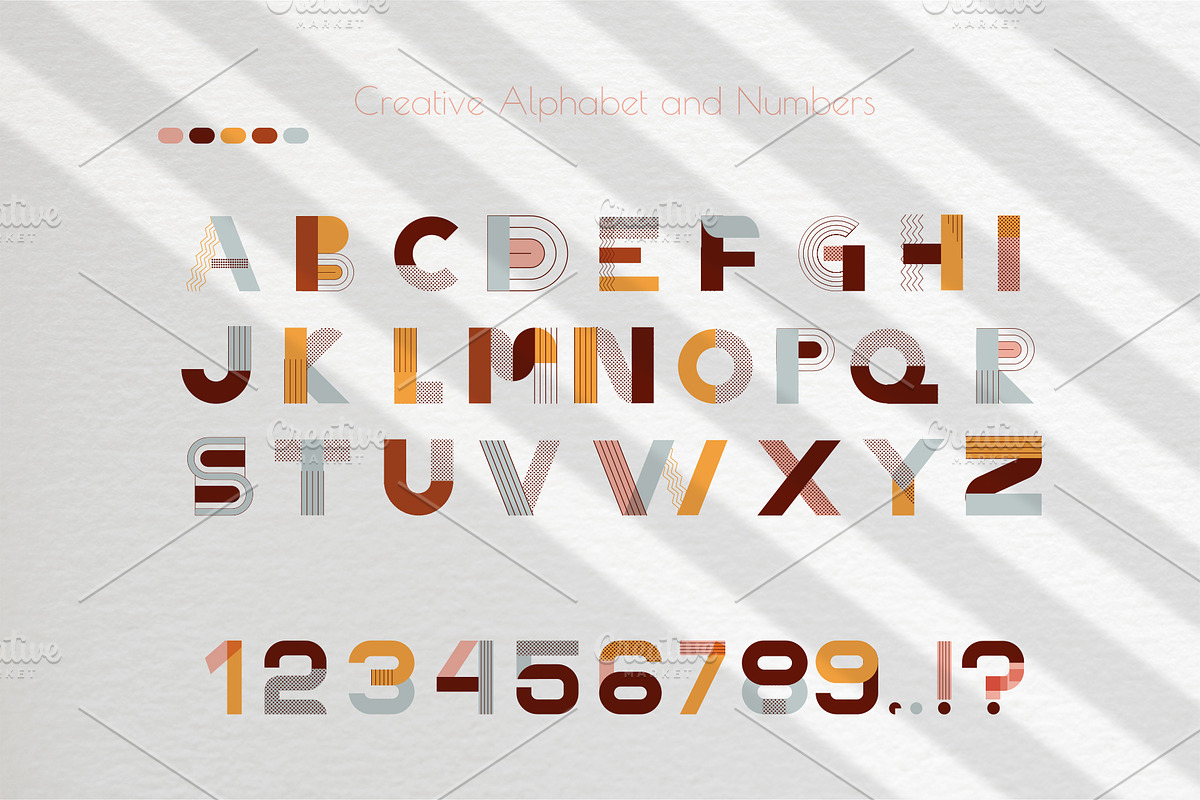 Geometric Alphabet - BOHO abstract, a Symbol Font by Iryna Danyliuk (Photo 2 of 4)