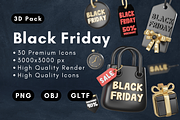 3D Pack of 30 Icons Black Friday, an Object 3D Model by BiimStudio (Thumbnail 1 of 3)