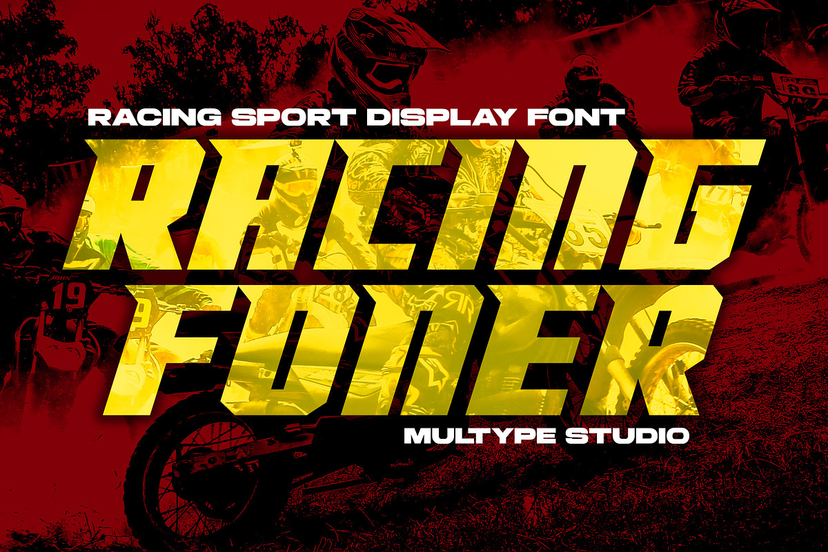 Racing Foner Bold Sport Font Series, a Font by Multype Studio (Photo 1 of 9)