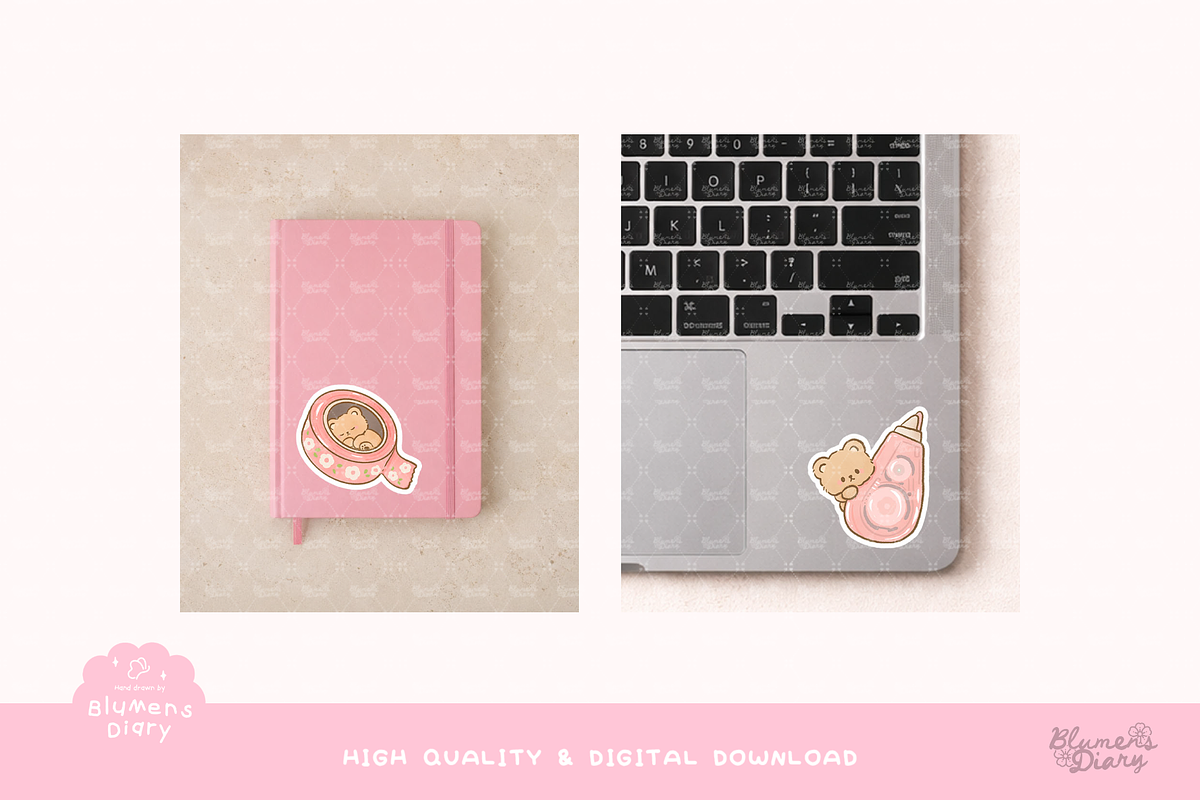 Sweet Stationeries Cute Bear Clipart, an Animal Illustration by Blumensdiary (Photo 5 of 6)