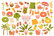 Tropical Summer Beach Illustrations, a Background Graphic by CreativeChristiana (Thumbnail 3 of 14)