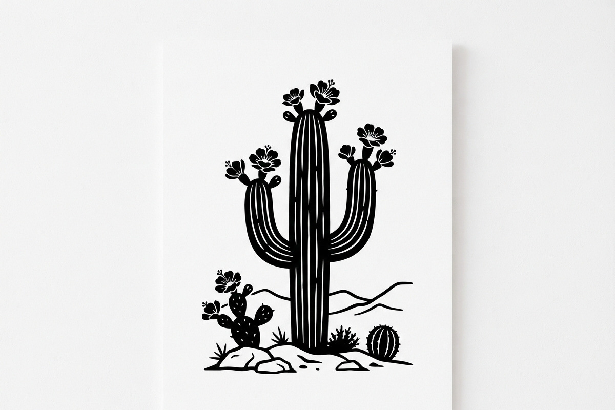 60 Desert Cactus Floral Silhouette, a Seasonal Illustration by Amazin_art (Photo 28 of 34)