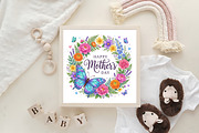 Happy Mother's Day Floral PNG, an Animal Illustration by CraftArtStudio (Thumbnail 4 of 4)