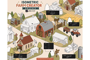 Procreate Isometric Farm Map creator