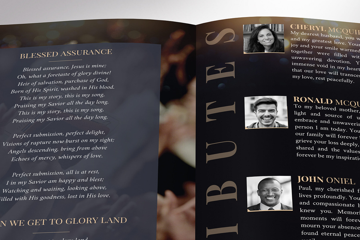 Black Life Funeral Program Template