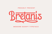 Bretanis - Lovely Script, a Handwritten Font by ahweproject (Thumbnail 1 of 5)