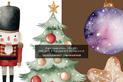 Watercolor Christmas – Santa, Elves, a Seasonal Illustration by OKArtHub (Thumbnail 8 of 12)