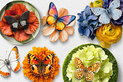 Flowers & Butterflies PNG Objects, an Object Graphic by Iconogenic (Thumbnail 5 of 8)