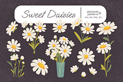 Cute Chamomile, Daisies Vector, a Graphic by so.ni.ka-store (Thumbnail 1 of 8)