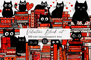 Valentine Black cat clipart, an Illustration by Designworld (Thumbnail 1 of 3)