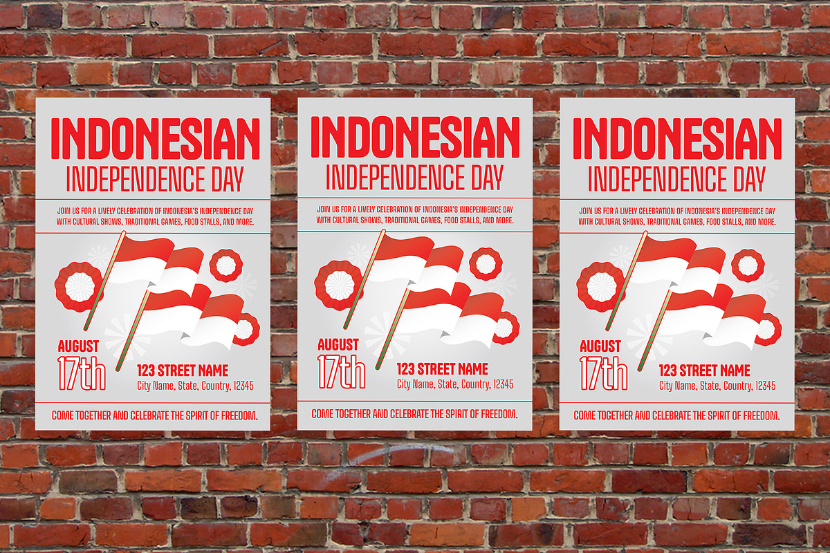 Modern Independence Day Flyer Set, a Flyer Template by Aiyari Graphic (Photo 3 of 3)