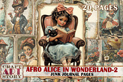 Afro Alice in Wonderland-2, an Object Illustration by CraftArtStory (Thumbnail 1 of 5)