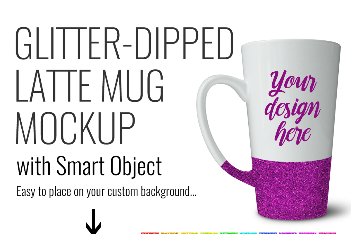 Glitter Latte Mug Product Mock up, a Product Mockup by SarahDesign (Photo 1 of 4)