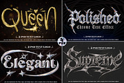 Chrome & Golden & Metal Text Effect, a Brushes & More by one-touch (Thumbnail 1 of 9)