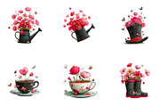 Black Pink Spring Clipart, an Illustration by CreationArt (Thumbnail 5 of 7)