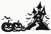 Haunted Halloween Silhouette bundle, an Illustration by hafijul (Thumbnail 9 of 9)