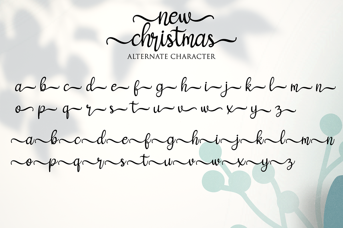 New Christmas - Christmas Font, a Script Font by BearyType Studio (Photo 12 of 19)