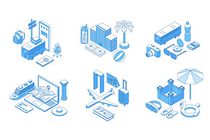Isometric travelling concepts, an Illustration by Valerie Bodnar