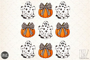 Pumpkins & Ghosts Sublimation PNG, an Illustration by Libby Wishes (Thumbnail 1 of 6)