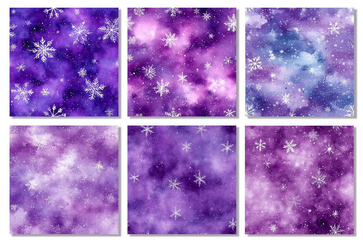 Purple Sparkling Snowfall Paper, a Texture Graphic by Dream Creation (Photo 6 of 7)