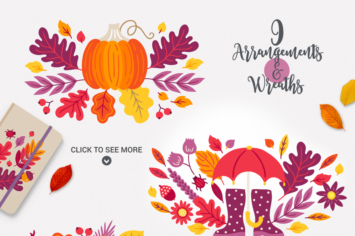 Autumn Forest Kit, an Object Illustration by miumiu (Photo 2 of 7)