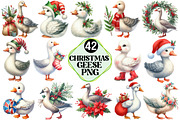 Christmas Geese Clipart, an Illustration by Pixels.Craft (Thumbnail 1 of 7)