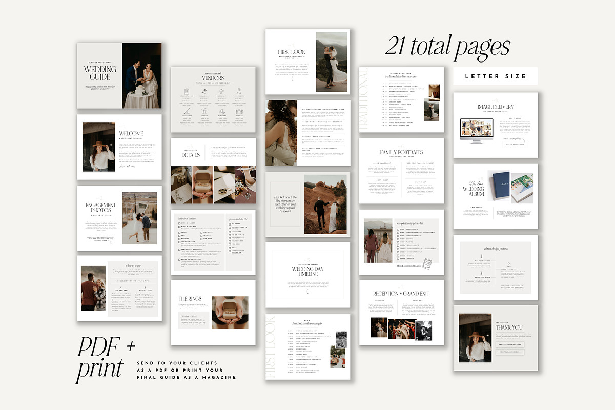 Canva Wedding Guide Template, a Magazine Template by Rachel Kick (Photo 4 of 4)