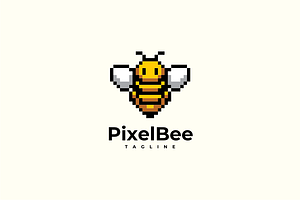 Pixel Bee Logo Template, a Branding & Logo Template by johnkent