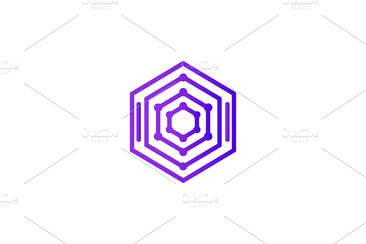 Modern Hexagonal Tech Radar Logo, a Branding & Logo Template by Vectorium Studio (Photo 1 of 9)